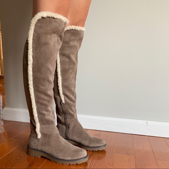 juno faux shearling stretch boot